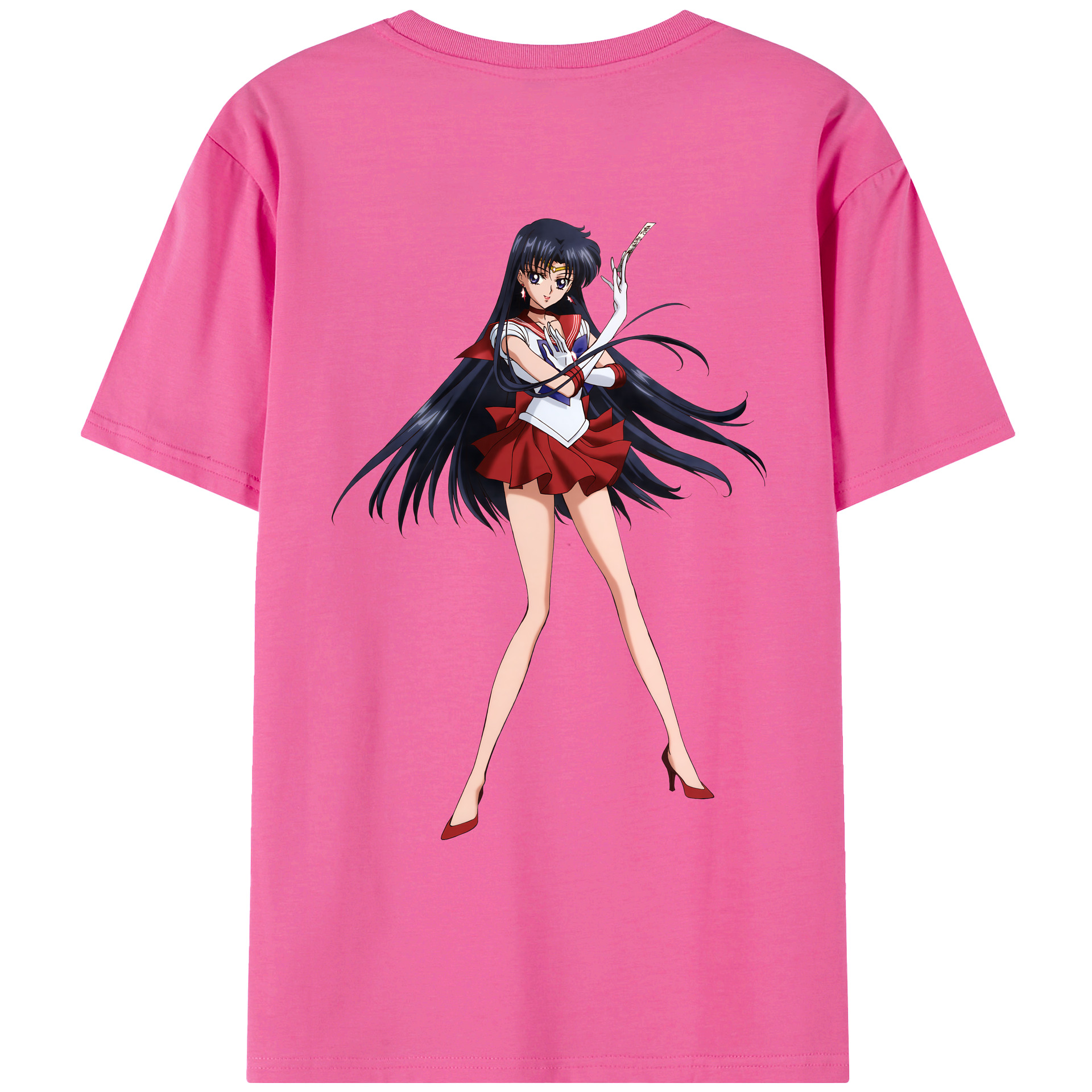 （画像用） 美少女戦士セーラームーン 火野レイ ひの レイ Sailor Moon Hino Rei （セーラーマーズ,Sailor Mars） レディース半袖Tシャツ(バックプリント)